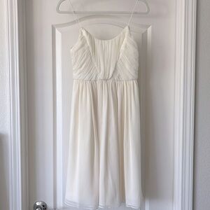 Women's Size 2 cream chiffon spaghetti strap dress.